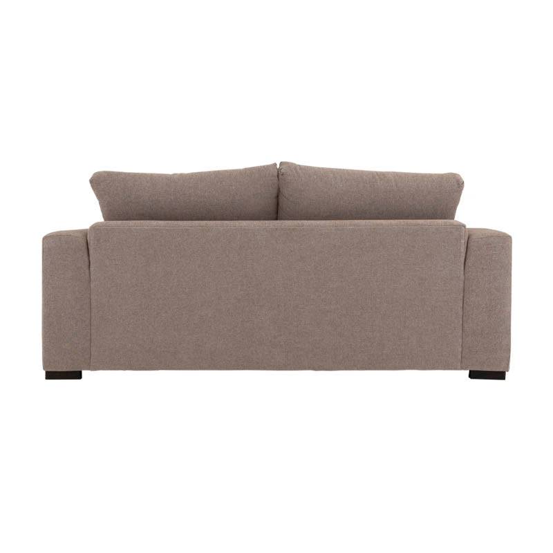 Sofá loveseat Oporto de Deurope.com.mx en color gris, con cojines acolchados y diseño moderno para sala de estar.