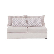 Módulo de sala Loveseat Central de la sala San Miguel, deurope.com.mx, tapizado en tela gris con cojines cómodos