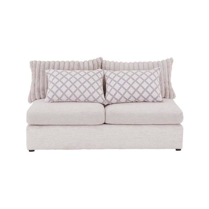 Módulo de sala Loveseat Central de la sala San Miguel, deurope.com.mx, tapizado en tela gris con cojines cómodos