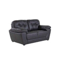 Sofá Loveseat Carter de cuero en color moka, con diseño moderno y cómodo, de aproximadamente 169 cm de ancho y 90 cm de fondo.