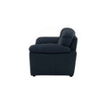Sofá loveseat Carter de cuero en color moka, tapizado en piel, con respaldo y asiento acolchados, frente y laterales visibles.