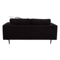 Juego de sala Alessandra de 2 piezas en tapiz negro con acabado afelpado, sillones modernos y cómodos en tejido plano.