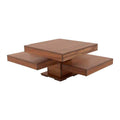 Mesa de centro Tabachin de Deurope con chapa de tzalam en madera clara, superficie de 90 cm y diseño moderno.