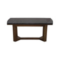 Mesa de centro Montecarlo de Deurope.com.mx, con superficie de madera y estructura moderna en color natural.