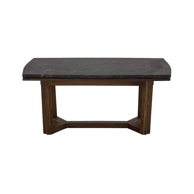 Mesa de centro Montecarlo de madera oscura, diseño elegante y moderna, ideal para sala de estar.