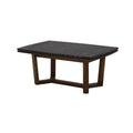 Mesa de centro de madera oscura Montecarlo de Deurope, superficie rectangular y patas robustas para sala moderna.