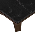 Mesa de centro Montecarlo de Deurope.com.mx, con superficie de madera oscura y diseño elegante para sala de estar.