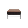 Mesa de centro Jess de madera de pino y chapa de nogal, en color negro, con dimensiones de 120x35x60 cm.
