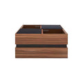 Mesa de centro Zile de madera industrializada con acabado en melamina, dimensiones 80x40x80 cm, estilo moderno y funcional.