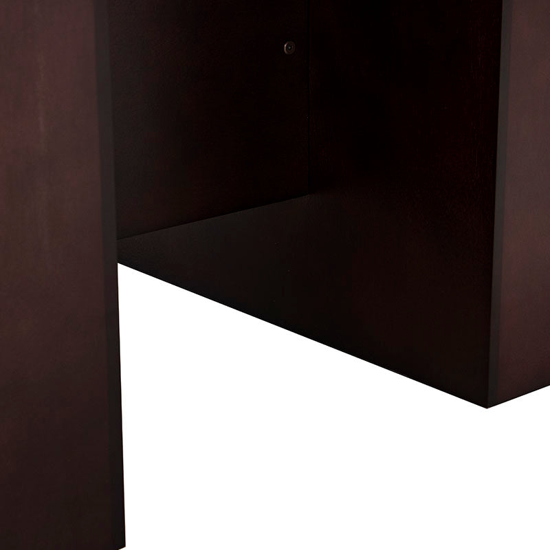 Mesa de comedor Siena de madera en tono café almendra, vista frontal, tamaño 150x75 cm, deurop.com.mx