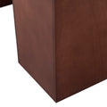 Mesa de comedor Siena de madera en color café almendra, con superficie rectangular y diseño moderno.