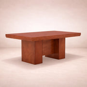 Mesa de comedor Siena de madera en color café almendra, con dimensiones de 150x75x150 cm, de la marca deurope.com.mx.