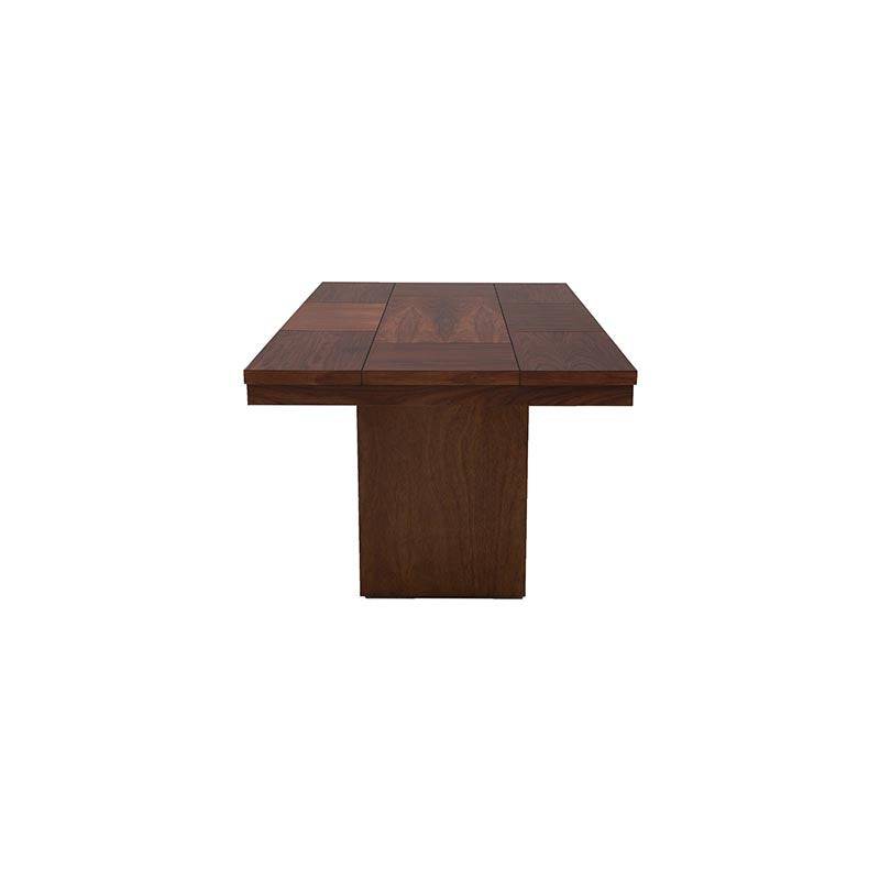Juego de comedor Bourbon de madera de pino, mesa de 181 cm de largo y 78 cm de alto, con 7 piezas en color café.