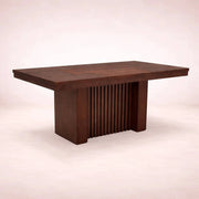 Juego de comedor Bourbon de madera de pino, mesa de 181 cm con 7 piezas, en acabado café deoupe.com.mx