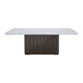 Juego de comedor Quetzal de 7 piezas con mesa y sillas de diseño moderno, ideal para espacios elegantes y funcionales