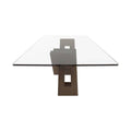 Juego de comedor Vemer de 10 piezas con mesa de madera oscura, incluyendo sillas y estructura resistente, para comedor elegante y funcional.