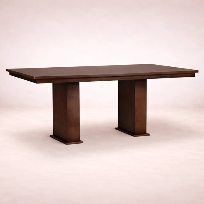 Juego de comedor Quetzal de 7 piezas en madera Nogal, mesa de 160 cm con sillas a juego, estilo moderno y elegante