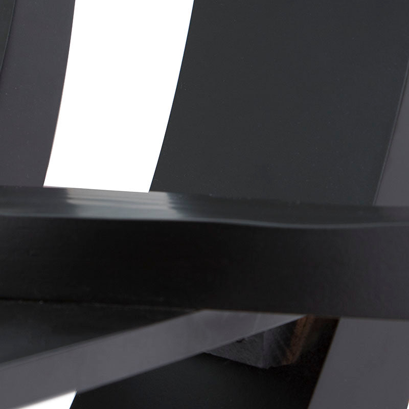 Mesa de comedor de cristal Burj deurope.com.mx, con estructura de madera nogal y superficie de cristal, 160x78x130 cm.