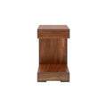 Mesa lateral Tabachín de madera de tzalam en acabado claro, con dimensiones de 35x62x35 cm, de estilo natural y elegante.