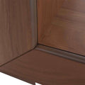 Mesa lateral Tabachin de color caoba clara, hecha de chapa de tzalam, con dimensiones de 35x62x35 cm, deurope.com.mx