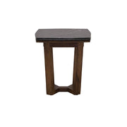 Mesa lateral Montecarlo de Deurope, con superficie de madera y estructura moderna, ideal para sala o dormitorio.