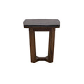 Mesa lateral Montecarlo de madera oscura, diseño moderno y elegante para salón o habitación.