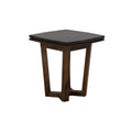 Mesa lateral Montecarlo de madera oscura, moderna y elegante, ideal para decorar y complementar espacios en el hogar.