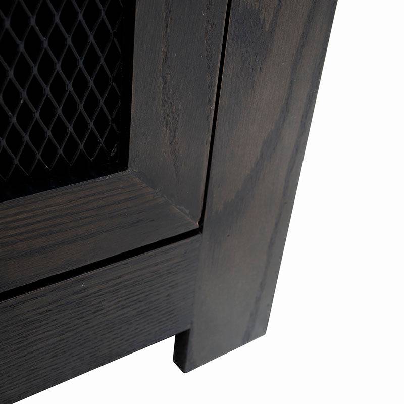 Mueble para TV Menara deDeurope.com.mx en madera industrializada con chapa de encino, 160 cm de ancho, diseño moderno.