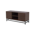 Mueble para TV Hermes de madera de encino, estilo moderno, con espacio para dispositivos y decoraciones, dimensiones 120x55x40 cm.