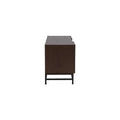 Mueble para TV Hermes de madera de encino, de aproximadamente 120 cm de ancho, 55 cm de alto y 40 cm de fondo, en acabado natural