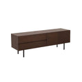 Mueble para TV Zeus de madera, con espacio para dispositivos y estilo moderno, en acabado natural.