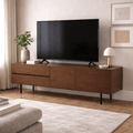 Mueble para TV Zeus de madera, diseño moderno y funcional, ideal para sala de estar, color natural y acabado liso.