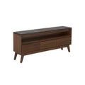 Mueble de TV Montecarlo de madera oscura, mueble para televisor con almacenamiento, elegante diseño en madera natural.