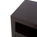 Mueble para TV Tamayo de madera en acabado wengué con chapa de caoba, frente, 120 cm de ancho, alto 70 cm, fondo 30 cm