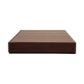 Base de cama Bourbon de madera de pino en color café, con diseño sólido y resistente, ideal para dormitorios elegantes.
