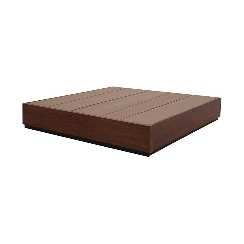 Base de cama Bourbon de madera de pino estufada en color café, fabricada por deurope.com.mx.