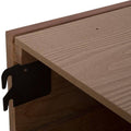 Base de cama Bourbon de madera de pino en color café, diseñada por deurope.com.mx, muestra su estructura y acabado natural.