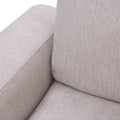 Sala Nube Chaise deurope.com.mx, sillón beige con chaise, tela suave, estructura de madera de pino, vista frontal.
