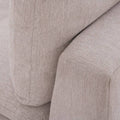 Sala Nube chaise en tela beige con estructura de madera de pino, vista frontal, con diseño suave y moderno.