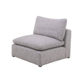 Sillón central de la sala Nube de deurope.com.mx, módulo en tela beige con textura suave y estructura de madera de pino.