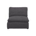Sillón central de la sala Nube de deurope.com.mx, en tela beige con textura suave y estructura de madera de pino.