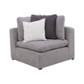 Módulo de sala Nube Esquinero de Deurope.com.mx, en tela beige con textura suave, estructura de madera de pino y dimensiones 103x92x63 cm
