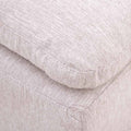 Módulo de sala Nube Esquinero de Deurope, en tela beige con textura suave y estructura de madera de pino.