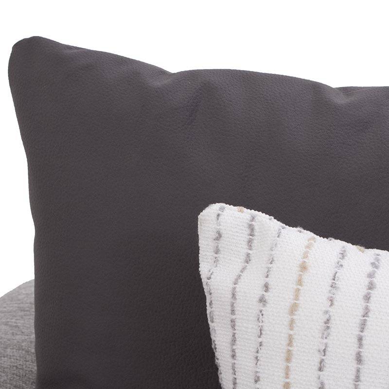 Sillón lateral de sala Nube de Deurope en tela beig, con brazo derecho, estructura de madera de pino, tamaño 124x92x103 cm