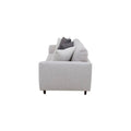 Juego de sala Sally de deurope.com.mx en tejido beige con textura, incluye sofá y sillones, medida 209x82x88 cm.