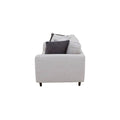 Juego de sala Sally deurope.com.mx en color beige con tejido plano y textura visible, mide 209 cm de alto, 82 cm de fondo, 88 cm de ancho