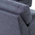 Sala Calvin de Deurope.com.mx, conjunto de sillones y sofá en tela gris con cojines decorativos.