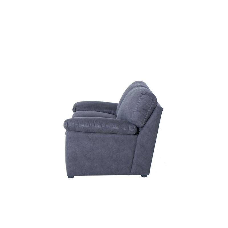 Sofá loveseat Calvin de deurope.com.mx en color gris con diseño moderno y cojines acolchados para sala de estar.