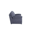 Sofá loveseat Calvin de deurope.com.mx en color gris oscuro, con cojines acolchados y estructura moderna para sala de estar.