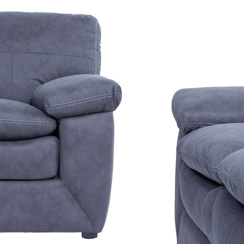 Sofá loveseat Calvin de Deurope.com.mx en color gris con cojines cómodos y diseño moderno para sala de estar.